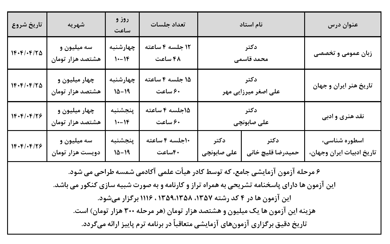 برنامه_کنکور_ارشد_1405_آکادمی شمسه