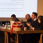 دکتر دارابی ، دکتر موسوی اقدم ، دکتر دل زنده ، دکتر نصری همایش پرسش از هنر معاصر ایران - آکادمی شمسه